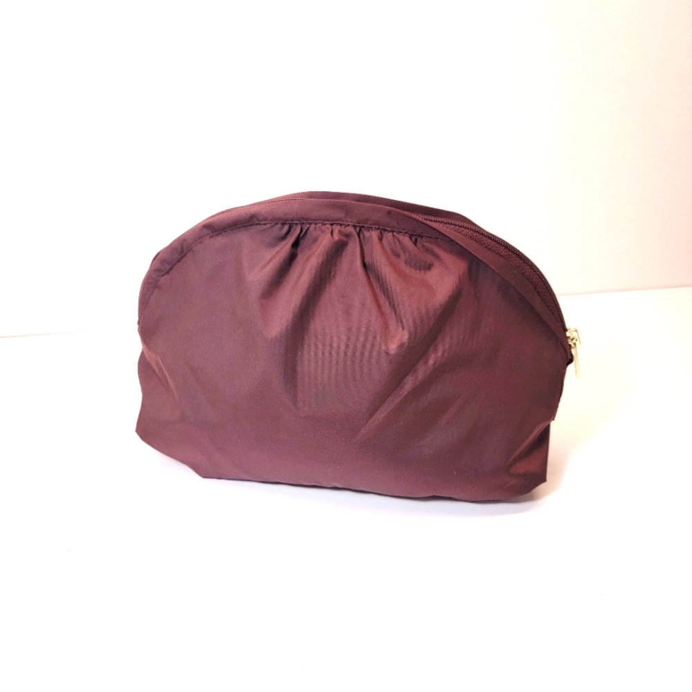 COLE Haan Nylon Cosmetic Bag, Burgundy, Wine